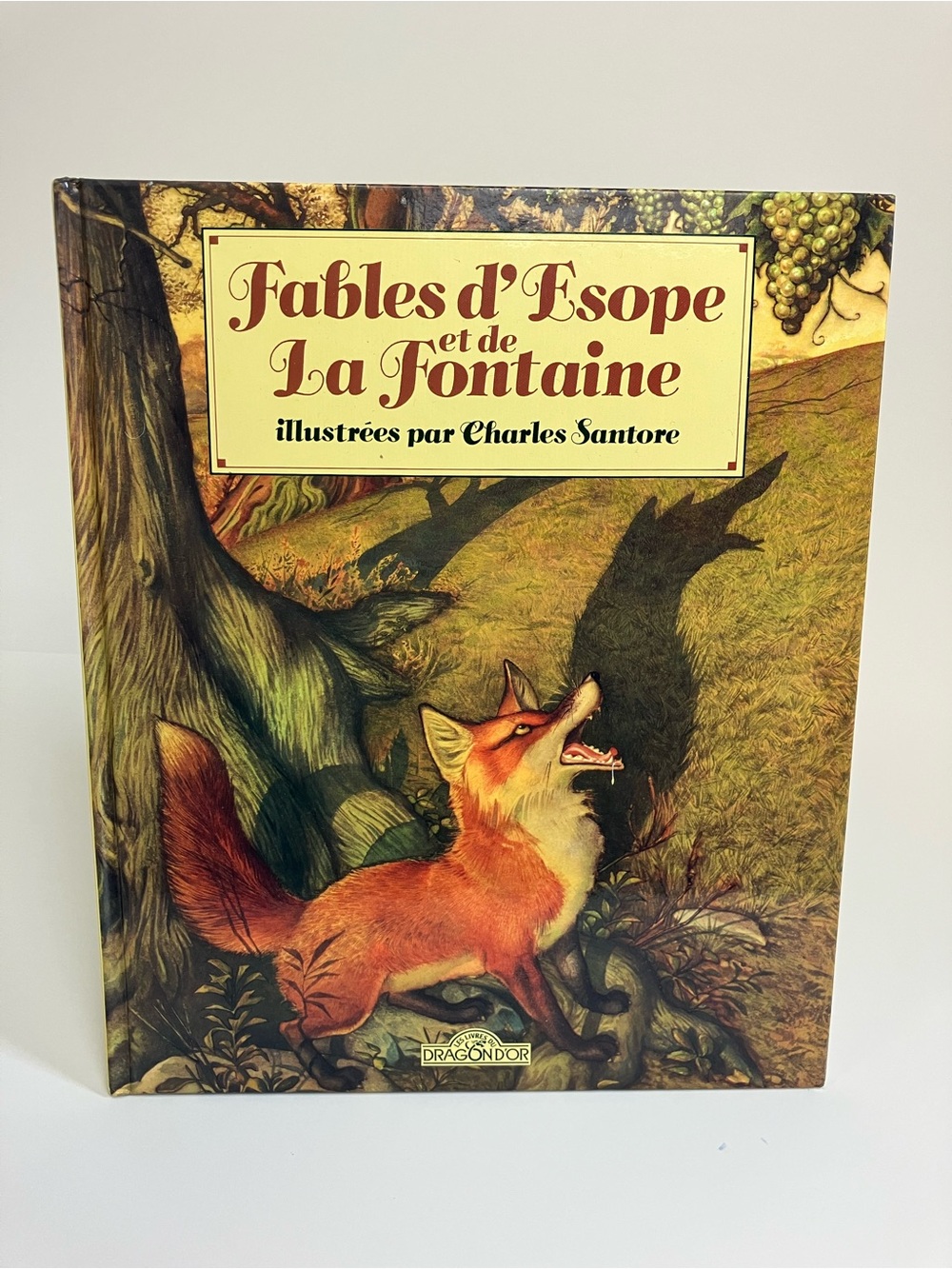 Livre vintage Fables d'Esope et de La Fontaine Charles Santore 1995 Littérature